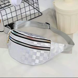 Holographic Checkered Silvery Fanny/Waist Pack.